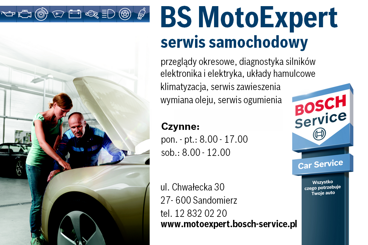banner reklamowy serwis samochodowy bosch